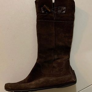 Salvatore Ferragamo brown suede boots